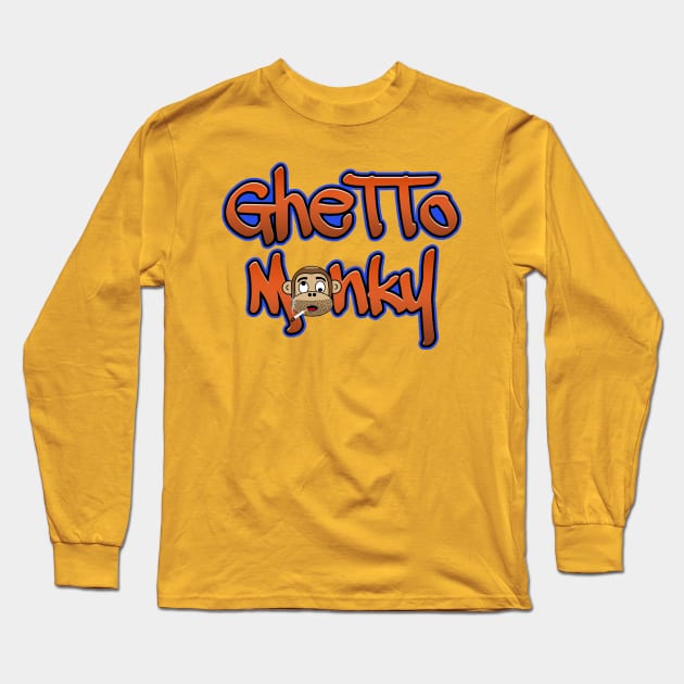 Ghetto Monky Long Sleeve T-Shirt by FleeceHEAD
